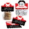 Big Dot of Happiness Red Carpet - DIY Movie Night Party Clear Goodie Favor Bag Labels - Candy Bags with Toppers - Set of 24